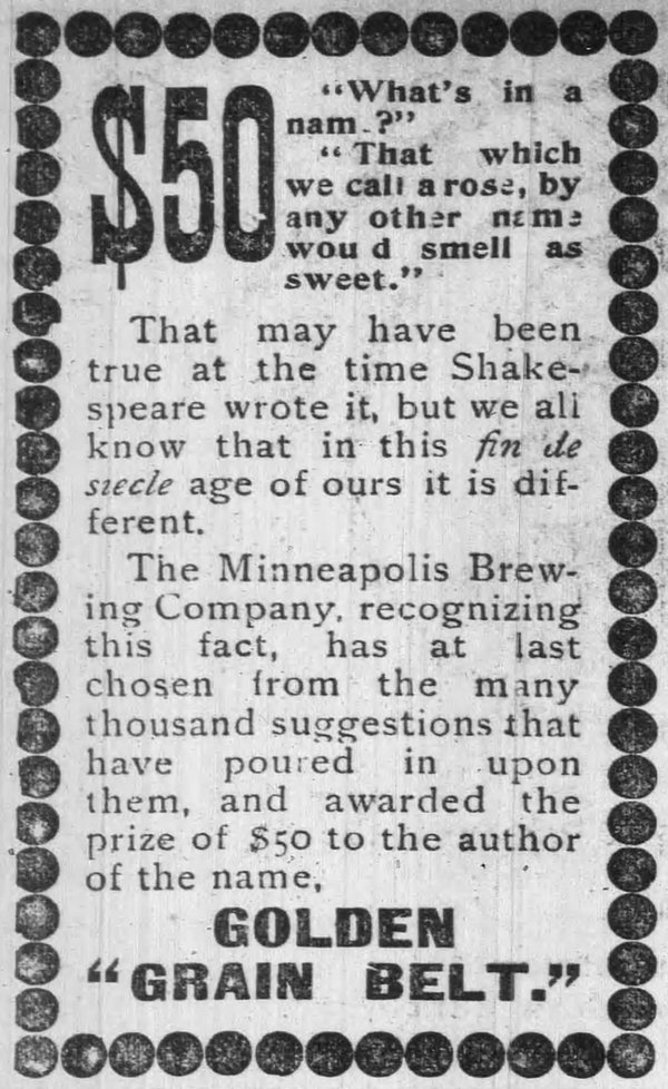 Newspaper ad - <i>The Minneapolis Times</i> - 01 Nov 1895